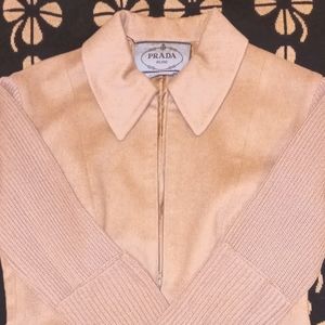 PRADA 100% Cashmere Women's Double Cashgora Zip'up